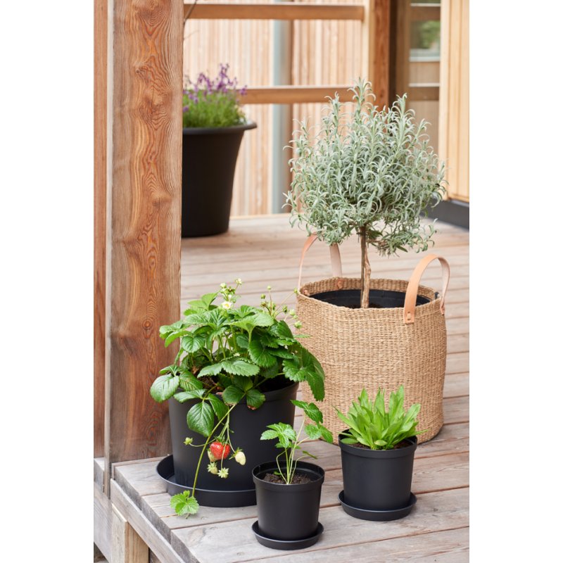 Orthex pot de fleurs CULTIVATE, noir, diamètre 270 mm, 100% plastique recyclé